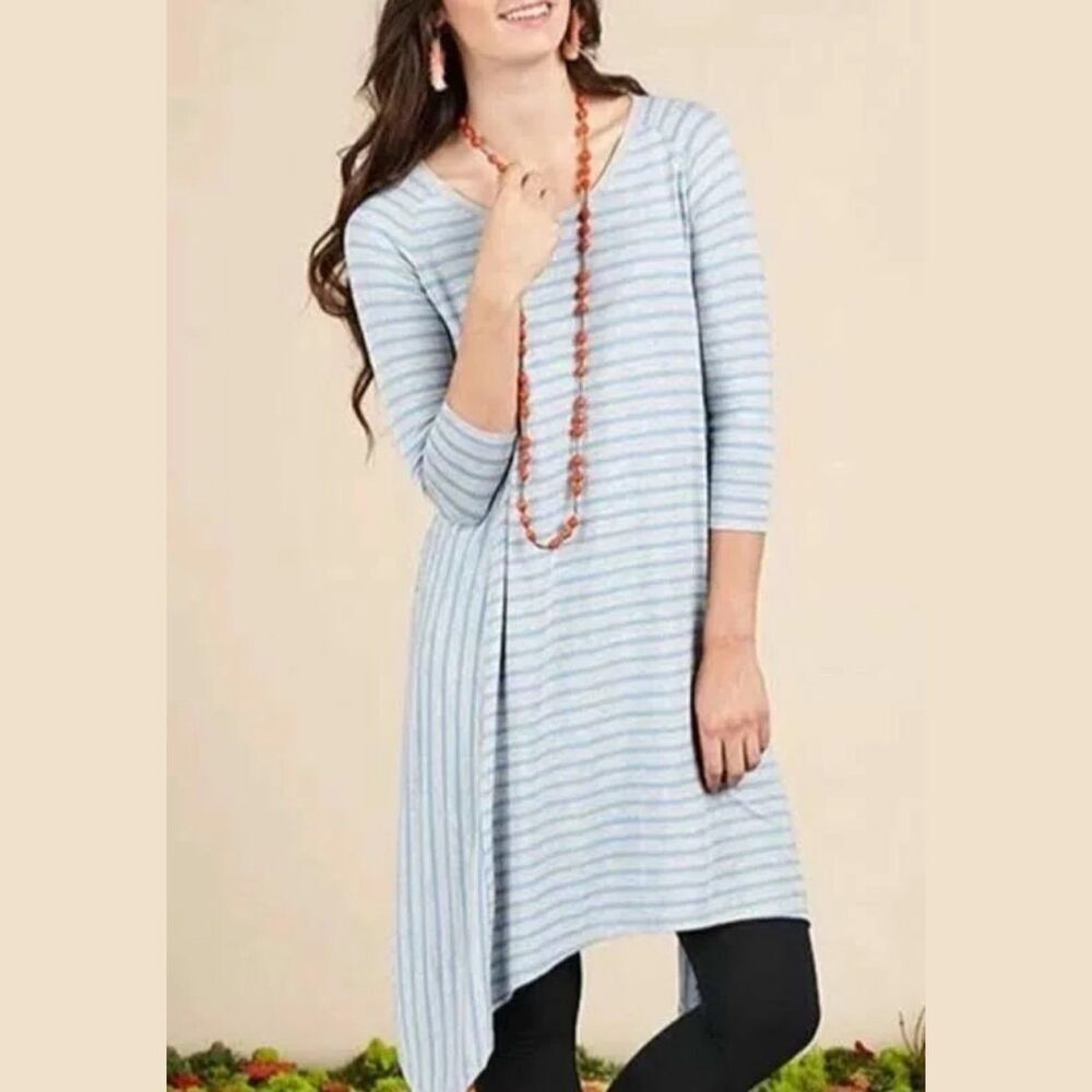 Matilda Jane Her Majesty Blue Stripe Midi Dress size XS